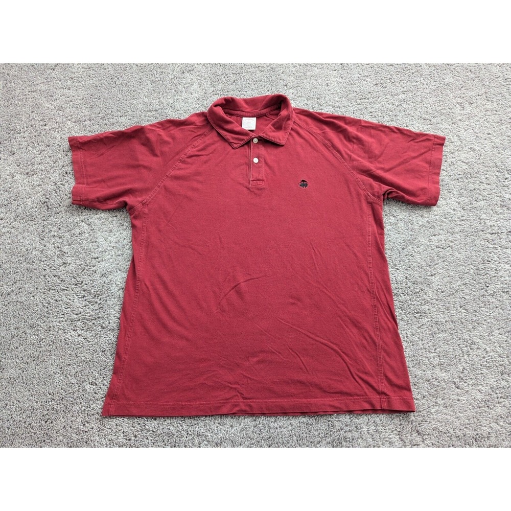 Brooks Brother 346 Polo Shirt Mens Extra Large Red Short Sleeve Logo Golf Casual